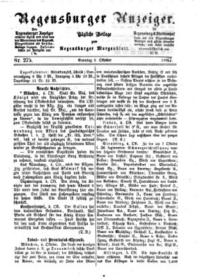 Regensburger Anzeiger Sonntag 6. Oktober 1867