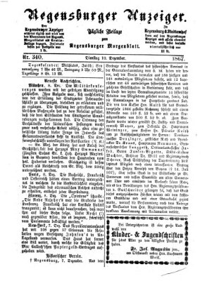 Regensburger Anzeiger Dienstag 10. Dezember 1867