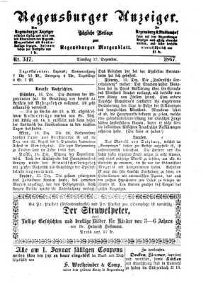 Regensburger Anzeiger Dienstag 17. Dezember 1867
