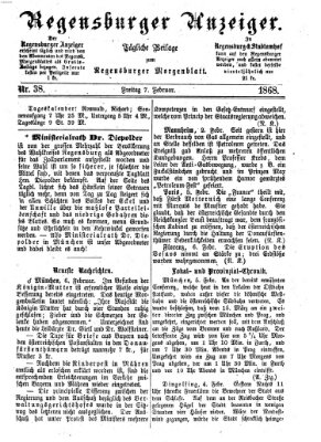 Regensburger Anzeiger Freitag 7. Februar 1868