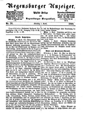 Regensburger Anzeiger Dienstag 7. April 1868