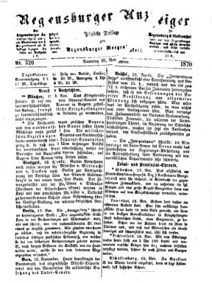 Regensburger Anzeiger Sonntag 20. November 1870