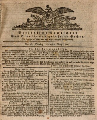 Berlinische Nachrichten von Staats- und gelehrten Sachen Dienstag 24. März 1812