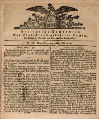 Berlinische Nachrichten von Staats- und gelehrten Sachen Donnerstag 23. Juli 1812