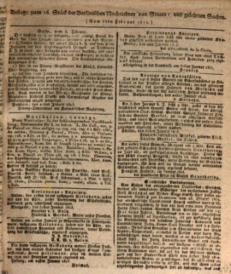 Berlinische Nachrichten von Staats- und gelehrten Sachen Samstag 6. Februar 1813