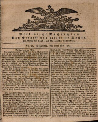 Berlinische Nachrichten von Staats- und gelehrten Sachen Donnerstag 13. Mai 1813