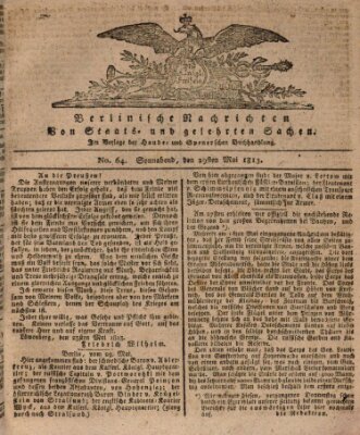 Berlinische Nachrichten von Staats- und gelehrten Sachen Samstag 29. Mai 1813