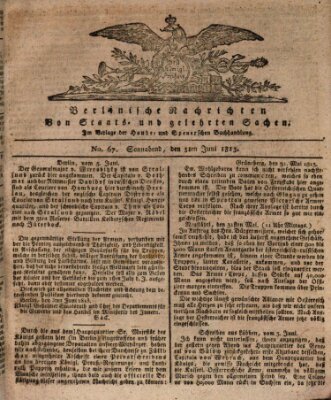 Berlinische Nachrichten von Staats- und gelehrten Sachen Samstag 5. Juni 1813