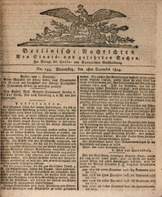 Berlinische Nachrichten von Staats- und gelehrten Sachen Donnerstag 1. Dezember 1814