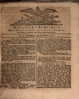 Berlinische Nachrichten von Staats- und gelehrten Sachen Samstag 7. Februar 1818
