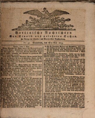 Berlinische Nachrichten von Staats- und gelehrten Sachen Samstag 1. Mai 1819