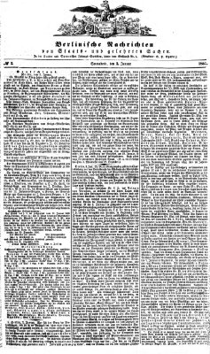 Berlinische Nachrichten von Staats- und gelehrten Sachen Samstag 3. Januar 1857