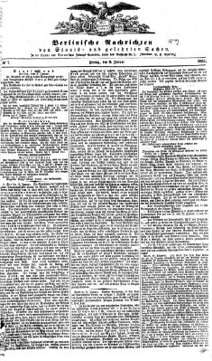 Berlinische Nachrichten von Staats- und gelehrten Sachen Freitag 9. Januar 1857