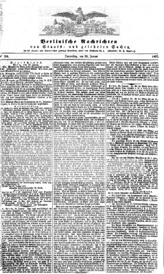 Berlinische Nachrichten von Staats- und gelehrten Sachen Donnerstag 29. Januar 1857