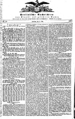 Berlinische Nachrichten von Staats- und gelehrten Sachen Sonntag 17. Mai 1857