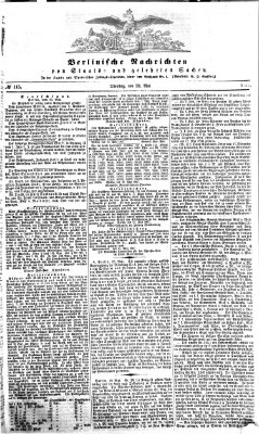 Berlinische Nachrichten von Staats- und gelehrten Sachen Dienstag 19. Mai 1857