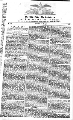 Berlinische Nachrichten von Staats- und gelehrten Sachen Samstag 10. Juli 1858