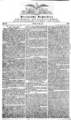Berlinische Nachrichten von Staats- und gelehrten Sachen Freitag 23. Juli 1858