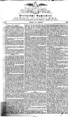 Berlinische Nachrichten von Staats- und gelehrten Sachen Mittwoch 1. September 1858