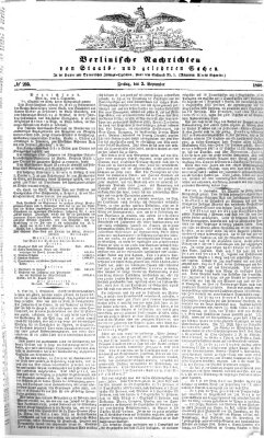 Berlinische Nachrichten von Staats- und gelehrten Sachen Freitag 3. September 1858