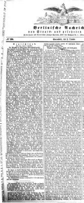 Berlinische Nachrichten von Staats- und gelehrten Sachen Samstag 2. Oktober 1858