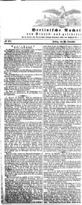Berlinische Nachrichten von Staats- und gelehrten Sachen Freitag 26. November 1858