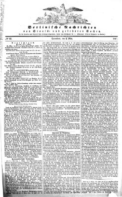 Berlinische Nachrichten von Staats- und gelehrten Sachen Samstag 2. März 1867