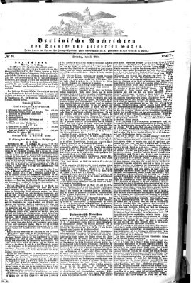 Berlinische Nachrichten von Staats- und gelehrten Sachen Sonntag 3. März 1867