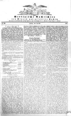 Berlinische Nachrichten von Staats- und gelehrten Sachen Freitag 10. Mai 1867