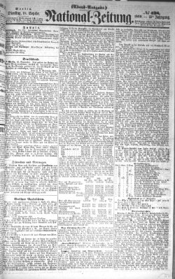 Nationalzeitung Dienstag 18. September 1860