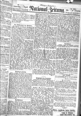 Nationalzeitung Donnerstag 8. August 1861