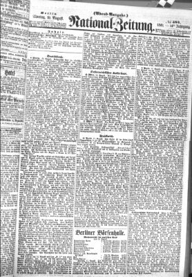 Nationalzeitung Montag 19. August 1861