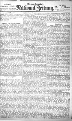 Nationalzeitung Samstag 9. November 1861