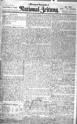 Nationalzeitung Donnerstag 17. April 1862