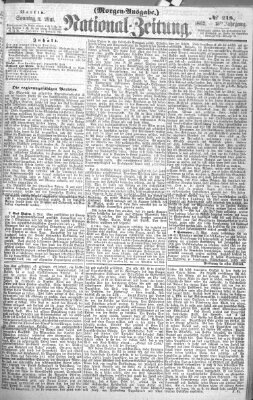 Nationalzeitung Sonntag 11. Mai 1862