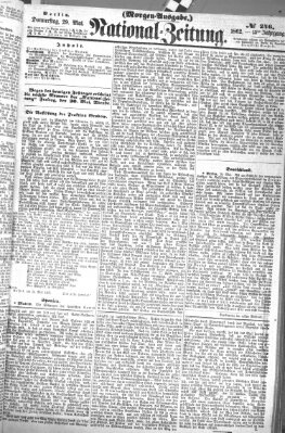 Nationalzeitung Donnerstag 29. Mai 1862