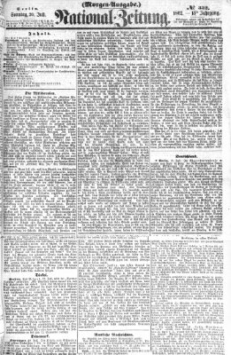 Nationalzeitung Sonntag 20. Juli 1862