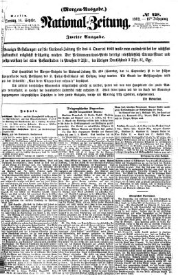 Nationalzeitung Sonntag 14. September 1862