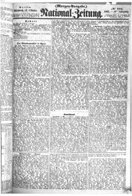 Nationalzeitung Mittwoch 22. Oktober 1862