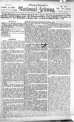 Nationalzeitung Dienstag 22. September 1863