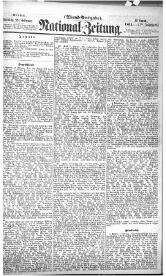 Nationalzeitung Montag 29. Februar 1864