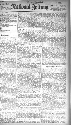 Nationalzeitung Dienstag 28. April 1868