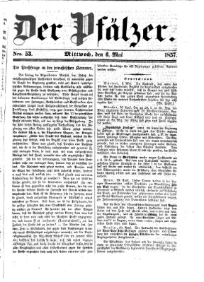 Pfälzer Mittwoch 6. Mai 1857