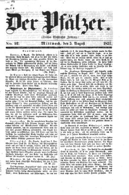 Pfälzer Mittwoch 5. August 1857
