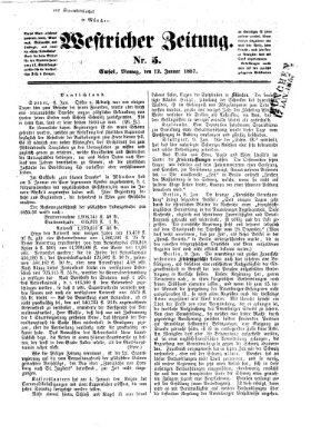 Westricher Zeitung Montag 12. Januar 1857