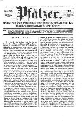 Pfälzer Freitag 16. November 1860