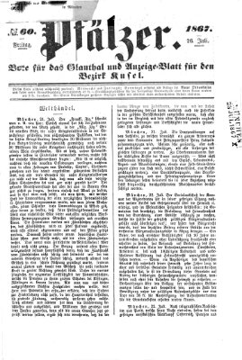 Pfälzer Freitag 26. Juli 1867