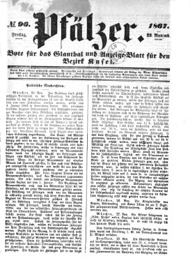 Pfälzer Freitag 29. November 1867