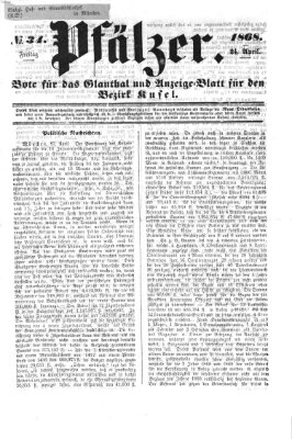 Pfälzer Freitag 24. April 1868