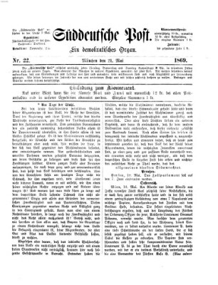 Süddeutsche Post Freitag 21. Mai 1869